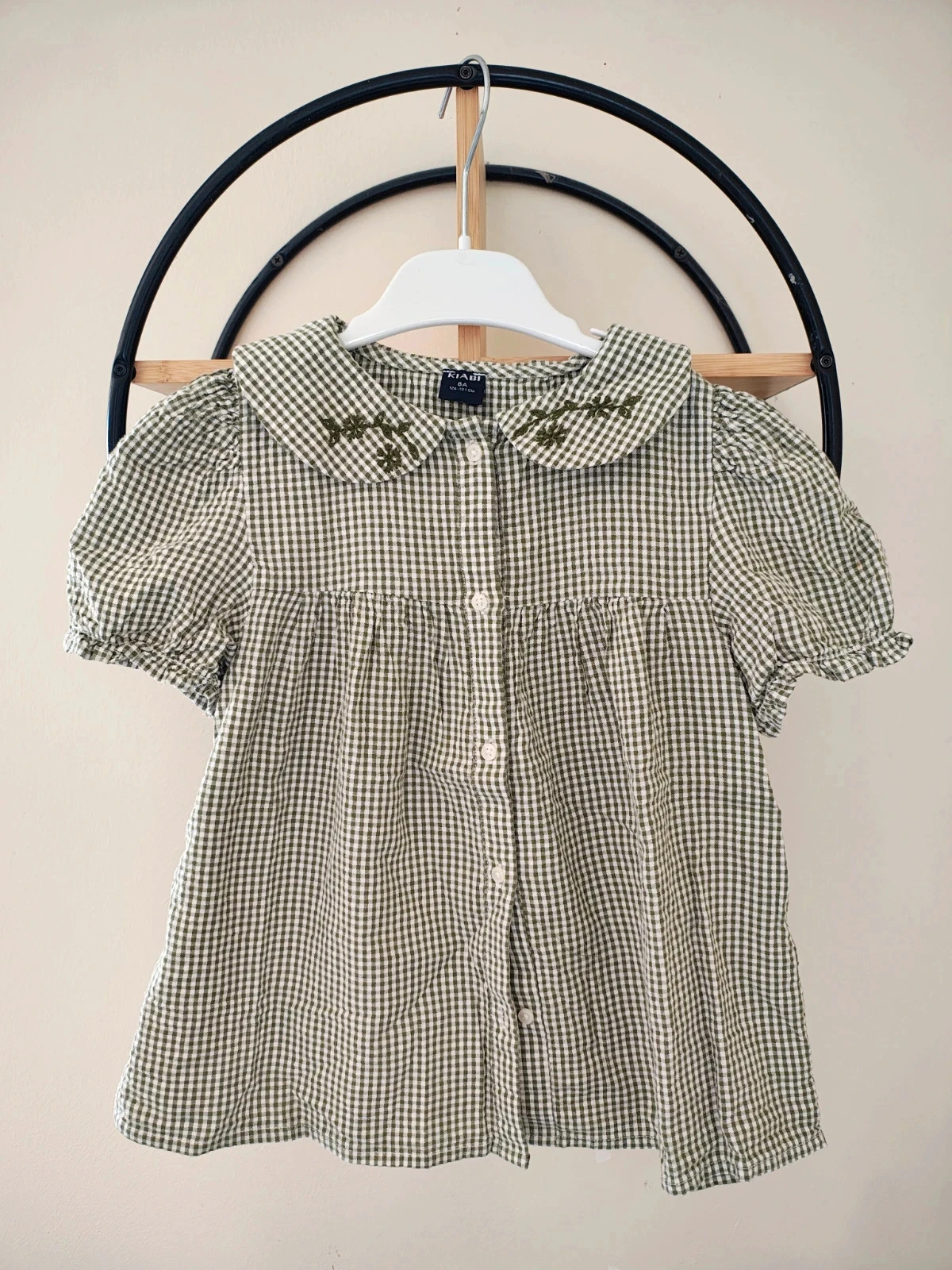 8 ans blouse chemise été Kiabi kaki